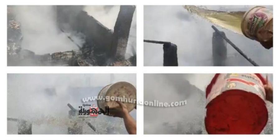 أهالي إبنهس بالمنوفية يقطعون صلاة الجمعة لإخماد حريق 4 منازل - تكنو بلس