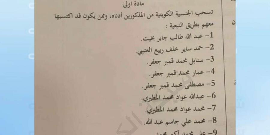 الكويت.. تسقط الجنسية عن 15 شخص "قائمة أسمائهم بالكامل" - تكنو بلس