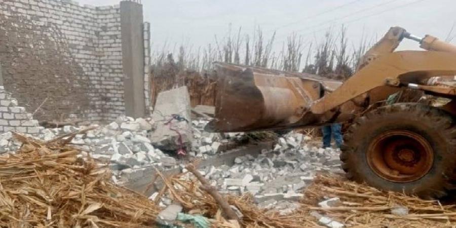 إزالة تعديات على مساحة 3896متر أراضي أملاك دولة في البحيرة - تكنو بلس